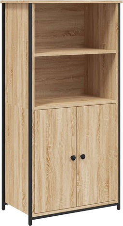 vidaXL - Hoge - kast - 62x36x121,5 - cm - bewerkt - hout - sonoma - eiken