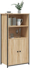 vidaXL - Hoge - kast - 62x36x121,5 - cm - bewerkt - hout - sonoma - eiken