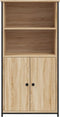 vidaXL - Hoge - kast - 62x36x121,5 - cm - bewerkt - hout - sonoma - eiken