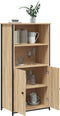 vidaXL - Hoge - kast - 62x36x121,5 - cm - bewerkt - hout - sonoma - eiken