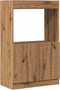 vidaXL - Hoge - kast - 63x33x100 - cm - bewerkt - hout - artisanaal - eikenkleurig