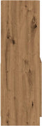 vidaXL - Hoge - kast - 63x33x100 - cm - bewerkt - hout - artisanaal - eikenkleurig