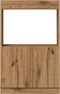 vidaXL - Hoge - kast - 63x33x100 - cm - bewerkt - hout - artisanaal - eikenkleurig