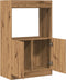 vidaXL - Hoge - kast - 63x33x100 - cm - bewerkt - hout - artisanaal - eikenkleurig