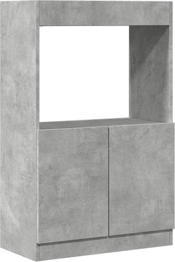 vidaXL - Hoge - kast - 63x33x100 - cm - bewerkt - hout - betongrijs