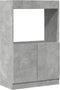 vidaXL - Hoge - kast - 63x33x100 - cm - bewerkt - hout - betongrijs