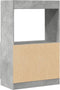 vidaXL - Hoge - kast - 63x33x100 - cm - bewerkt - hout - betongrijs