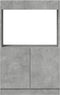 vidaXL - Hoge - kast - 63x33x100 - cm - bewerkt - hout - betongrijs
