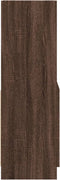 vidaXL - Hoge - kast - 63x33x100 - cm - bewerkt - hout - bruin - eikenkleurig