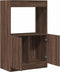 vidaXL - Hoge - kast - 63x33x100 - cm - bewerkt - hout - bruin - eikenkleurig