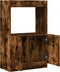 vidaXL - Hoge - kast - 63x33x100 - cm - bewerkt - hout - gerookt - eikenkleurig