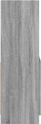 vidaXL - Hoge - kast - 63x33x100 - cm - bewerkt - hout - grijs - sonoma - eikenkleurig
