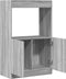 vidaXL - Hoge - kast - 63x33x100 - cm - bewerkt - hout - grijs - sonoma - eikenkleurig