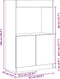 vidaXL - Hoge - kast - 63x33x100 - cm - bewerkt - hout - oud - houtkleurig