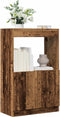 vidaXL - Hoge - kast - 63x33x100 - cm - bewerkt - hout - oud - houtkleurig