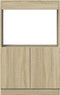 vidaXL - Hoge - kast - 63x33x100 - cm - bewerkt - hout - sonoma - eikenkleurig
