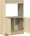 vidaXL - Hoge - kast - 63x33x100 - cm - bewerkt - hout - sonoma - eikenkleurig