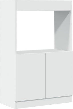 vidaXL - Hoge - kast - 63x33x100 - cm - bewerkt - hout - wit