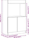 vidaXL - Hoge - kast - 63x33x100 - cm - bewerkt - hout - wit