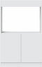 vidaXL - Hoge - kast - 63x33x100 - cm - bewerkt - hout - wit
