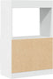 vidaXL - Hoge - kast - 63x33x100 - cm - bewerkt - hout - wit