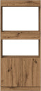 vidaXL - Hoge - kast - 63x33x140 - cm - bewerkt - hout - artisanaal - eikenkleurig