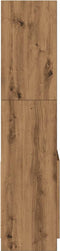 vidaXL - Hoge - kast - 63x33x140 - cm - bewerkt - hout - artisanaal - eikenkleurig