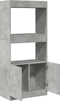 vidaXL - Hoge - kast - 63x33x140 - cm - bewerkt - hout - betongrijs