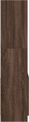 vidaXL - Hoge - kast - 63x33x140 - cm - bewerkt - hout - bruin - eikenkleurig