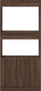 vidaXL - Hoge - kast - 63x33x140 - cm - bewerkt - hout - bruin - eikenkleurig