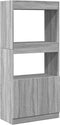 vidaXL - Hoge - kast - 63x33x140 - cm - bewerkt - hout - grijs - sonoma - eikenkleurig