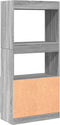 vidaXL - Hoge - kast - 63x33x140 - cm - bewerkt - hout - grijs - sonoma - eikenkleurig