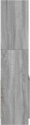 vidaXL - Hoge - kast - 63x33x140 - cm - bewerkt - hout - grijs - sonoma - eikenkleurig
