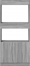 vidaXL - Hoge - kast - 63x33x140 - cm - bewerkt - hout - grijs - sonoma - eikenkleurig