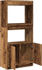 vidaXL - Hoge - kast - 63x33x140 - cm - bewerkt - hout - oud - houtkleurig
