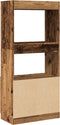 vidaXL - Hoge - kast - 63x33x140 - cm - bewerkt - hout - oud - houtkleurig
