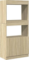 vidaXL - Hoge - kast - 63x33x140 - cm - bewerkt - hout - sonoma - eikenkleurig