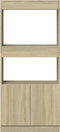 vidaXL - Hoge - kast - 63x33x140 - cm - bewerkt - hout - sonoma - eikenkleurig
