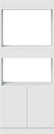 vidaXL - Hoge - kast - 63x33x140 - cm - bewerkt - hout - wit