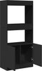 vidaXL - Hoge - kast - 63x33x140 - cm - bewerkt - hout - zwart
