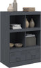 vidaXL - Hoge - kast - 67x39x95 - cm - staal - antracietkleurig