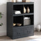 vidaXL - Hoge - kast - 67x39x95 - cm - staal - antracietkleurig
