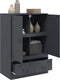 vidaXL - Hoge - kast - 67x39x95 - cm - staal - antracietkleurig