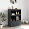 vidaXL - Hoge - kast - 67x39x95 - cm - staal - antracietkleurig
