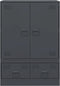 vidaXL - Hoge - kast - 67x39x95 - cm - staal - antracietkleurig