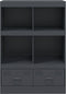 vidaXL - Hoge - kast - 67x39x95 - cm - staal - antracietkleurig