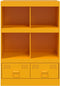 vidaXL - Hoge - kast - 67x39x95 - cm - staal - mosterdgeel