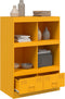 vidaXL - Hoge - kast - 67x39x95 - cm - staal - mosterdgeel