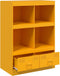 vidaXL - Hoge - kast - 67x39x95 - cm - staal - mosterdgeel