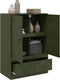 vidaXL - Hoge - kast - 67x39x95 - cm - staal - olijfgroen